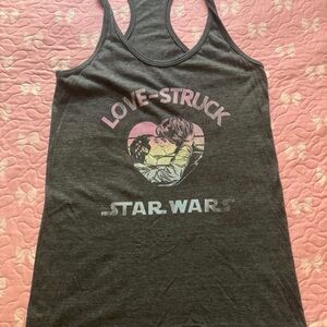 NEW Disney Love Struck Star Wars Racer Back Twist Strap Tank Top Size Medium